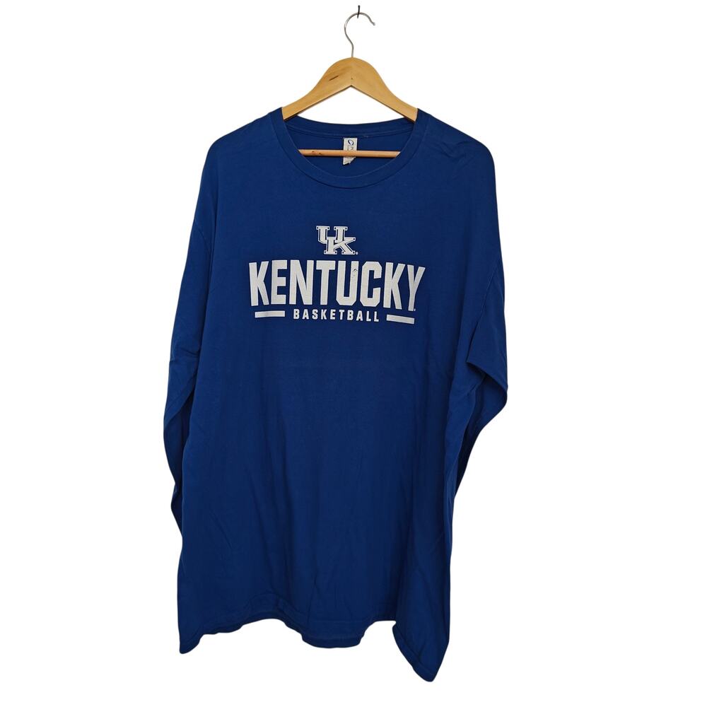 Kentucky Wildcats Basketball Blue Tee Shirt NCAA UK Logo Mens 2XL